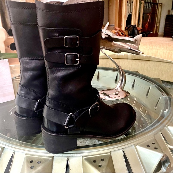 🔥HP! 🥂🍾👏🔥GEEWAWA 🔥 Fab NEW Moto Boots — Size 6. Leather **VERY RARE & SO COOL ⭐️ - Picture 12 of 14